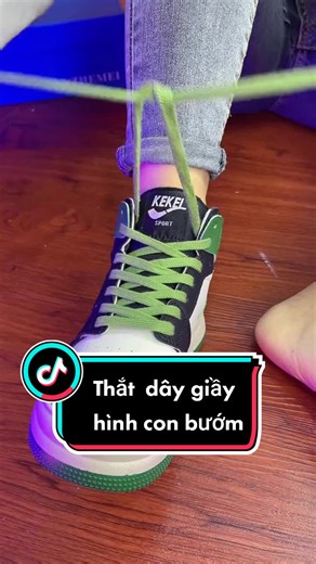 Hướng dẫn thắt dây giày hình con bướm đẹp