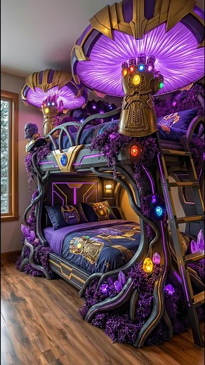 If you're a Marvel fan, you'll love this room design. #homedesign #interiordesign #rustic #marvel #avengers