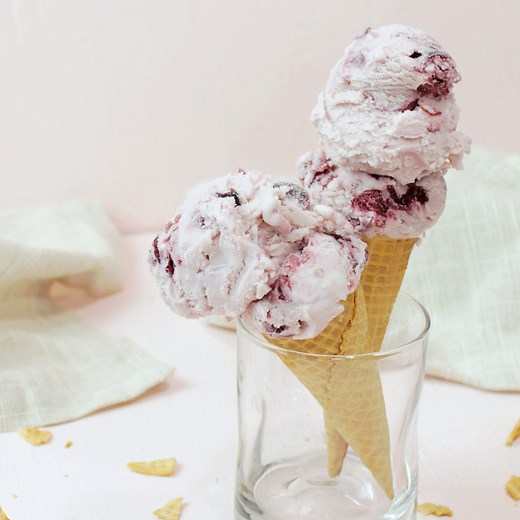 Black Cherry Ice Cream (6 Ingredients) - Homebody Eats