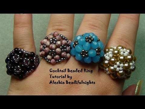 Cocktail Beaded Ring Tutorial