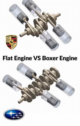 Porsche flat vs. Subaru boxer ✅ #boxerengine
