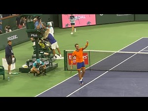 Nadal vs Alcaraz Court Level View - Indian Wells 2022 SF