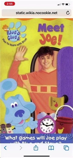 Happy 19th anniversary of vhs release blue’s Clues Meet Joe 2002