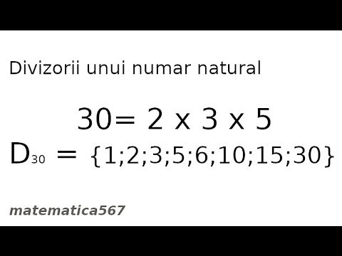 Divizorii unui numar natural.