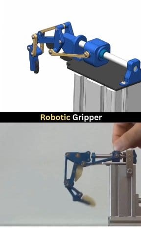 Robotic Gripper ⚡️⚡️ #reelsvideoシ #reelfeelit #reelsfypシ #reelsfbシ #jdcadtutorial #SolidWorks #design #cadcam #facebookviral #3d | Jd cad tutorial