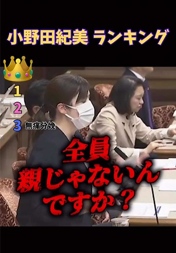 小野田紀美 ランキング #面白い #ランキング #政治 #小野田紀美