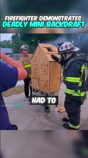 Firefighter Demonstrates Deadly Backdraft 😳
