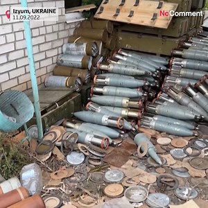 175K views · 2.8K reactions | Ukrainian soldiers clear up tanks and artillery from recently-vacated Russian positions near the key city of Izyum in the Donbas region. On Sunday, Ukraine claimed it has retaken more than 3,000 square kilometres of terrain in a second, lightning counter-offensive around Kharkiv in the northeast which appeared to catch Russia off guard. | NoComment | Facebook