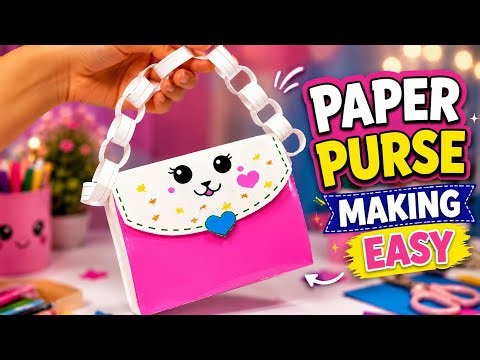 Amazing DIY Paper Purse | Easy Craft Ideas with Paper