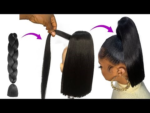 😱 10 MINUTES QUICK HAIRSTYLE USING BRAID EXTENSION