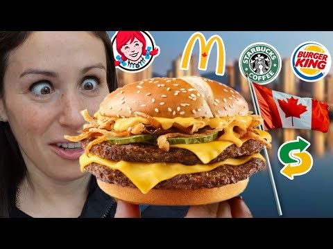 American Tries NEW Fast Food Menu Items IN Canada 🇨🇦