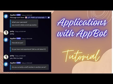 Applications with AppBot | Discord Tutorial