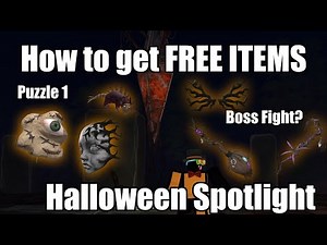 How to get ALL FREE ITEMS in Halloween Spotlight | PUZZLE 1 | 3 FREE ITEMS TODAY | BOSS FIGHT?