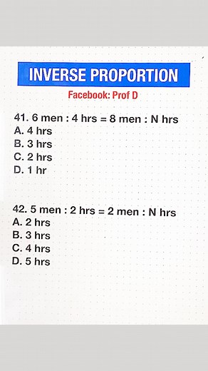 52K views · 202 reactions | Inverse Proportion Explained: Balancing Acts in Mathematics! | Prof D | Facebook