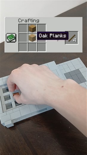 Crafting A Minecraft Wooden Sword Out Of Lego #lego #minecraft #legominecraft #shorts