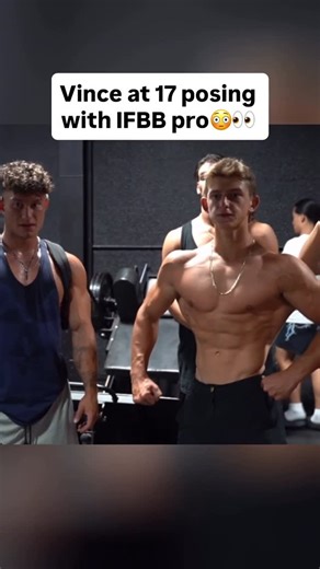 Vince Iannone on Instagram: "Vince posing for body building show at 17 before the stunts 👀😭 #vinceaesthetic #bodybuilding"