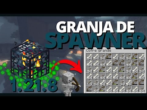✅ Cómo hacer una granja de esqueletos con spawner en Minecraft 1.21.8 | XP y huesos infinitos