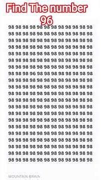 Find the number 96,