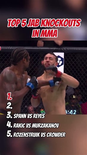 When fighters get knocked out by a jab in mma