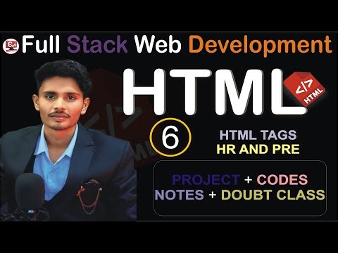 Full Stack Web Development in Hindi 💻 || Day 06 || HTML PRE & HR Tag 📘