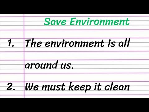 Save Environment 10 Lines Essay Writing in English || 10 Lines on Save Environment