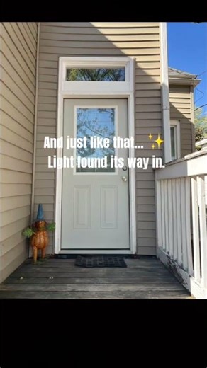 From dark entry to daylight magic 🌤️ — custom transom window built and installed by hand.