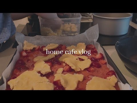 home cafe vlog | 4min baking compilation 🍓🥣🧈 No Music Aesthetic Dessert Baking Video