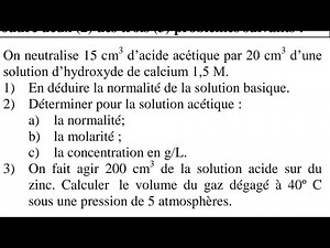 Chimie/Dosage// correction exercice bacc 2018