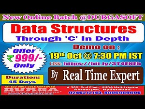 Data Structures Through 'C' In Depth Online Training @ DURGASOFT
