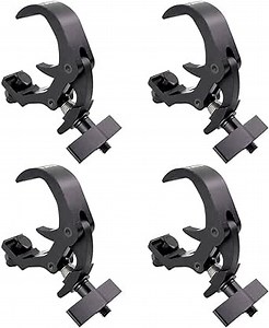 V-Show DJ Light Truss Clamps - C Clamp Mounting Truss Bracket Hook Clamp, Heavy Duty 330lb Aluminum Alloy Truss Clamp for DJ Par Light Fits 1.57-2.04 Inch Truss (4 Pack)
