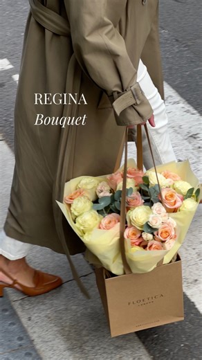 Flower delivery | London on Instagram: "London same-day flower delivery 💐 | Same-day florist London Meet the Regina Bouquet — an elegant arrangement of white Mondial roses, peach Shimmer roses, blush pink spray roses, and fragrant eucalyptus, shown here in our medium size. Soft, timeless, and beautifully composed for any heartfelt moment. Need flowers today? ✨ Order before 5:30pm (Mon–Fri) for same-day delivery across London ✨ Weekend delivery available — Friday cut-off at 5:30pm Order at floet