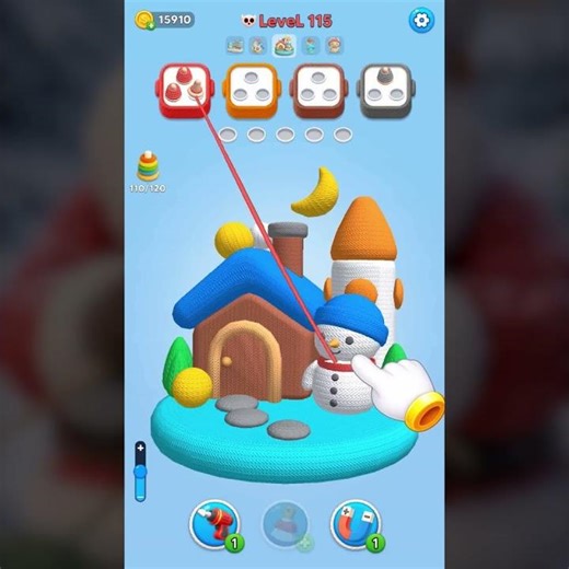 Yarn Escape Mobile Game Gameplay: Santa Scarf Adventure