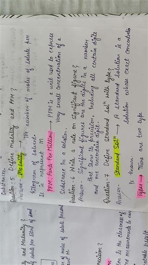 Define molality and PPM? #B Pharm #Pharmaceutical Analysis -1st semester #Unit-1