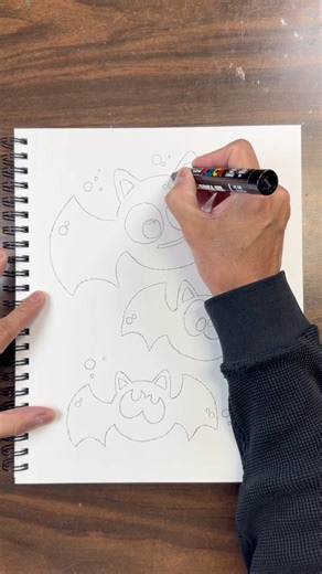 254K views · 876 reactions | How to draw some cute bats for Halloween #art #artist #drawing #fbreels #reelsvideos #reelsinstagram #asmrsounds #satisfying #satisfyingvideos | Dude Drawz | Facebook