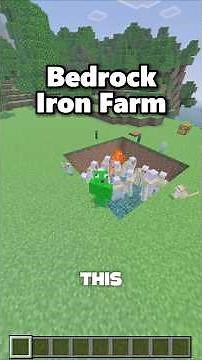 The Perfect Simple Bedrock Iron Farm #minecraft #minecrafttutorial #minecraftfarm #gaming