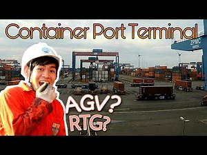 CONTAINER PORT TERMINAL OPERATION | Cargo Ship in Port | AGV and RTG | Seafarer's Journey