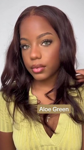 Aloe Green Colored Contacts for Black Girl Makeup - Norah Nandi