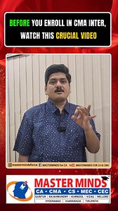 4.2K views · 39 reactions | Before You Enroll in CMA Inter, Watch This Crucial Video | MASTERMINDS For CA | Facebook