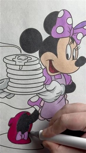 Minnie Mouse Coloring 🎀🎨 | Fun for Kids #Shorts