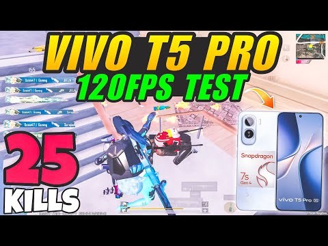 🔥Vivo T5 Pro BGMI Test with Fps Meter | Vivo T5 Pro Gaming Review