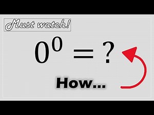 0⁰ = ? Proof
