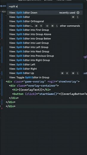 How to Split VS Code Editor