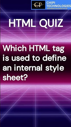 HTML style Tag Usage | HTML MCQ for Beginners | ChiPi Technologies