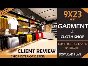 9x23 Cloth Shop Interior design idea | Mens Garment Shop Interior Design Low Budget | Cost in India