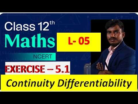 Math 12th chapter 5/prashnawali 5.1 /Lucter -05 class 12th/ ncert book /Continuity Differentiability