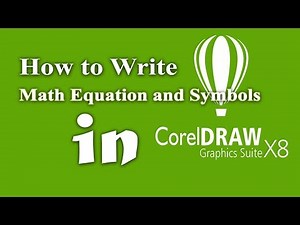 How to write math equation and symbols in CoreDRAW