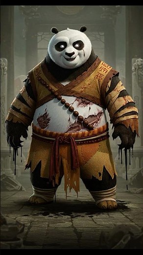 Horror Version of Kung Fu Panda! Po, Oogway, Shifu & Tai Lung as Cursed Masters! 🐼💀 #dreamworks