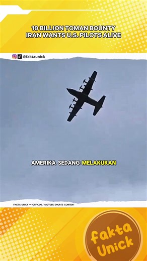 Iran Offers 10 Billion Tomans for Capture of US Pilot