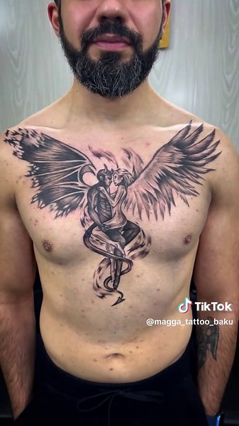 Stunning Angel and Demon Tattoo Designs
