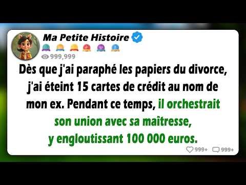 Mon ex-mari s'est remarié juste après notre divorce, dépensant 100 000 € pour la fête de la nouvelle